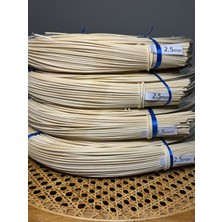 Mady Aksesuar Rattan Core Doğal Bambu Çubuk 2.5 mm 1 kg Dekoratif Örgü Rattan İp