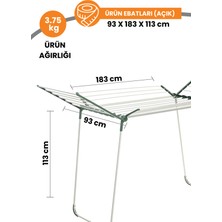 Urban Nouk QuadDry 4 Kanatlı 25 Metre Asma Boylu, Uzun Ömürlü, Rahat Kullanımlı Dev Çamaşır Kurutmalık