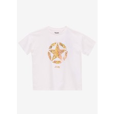 Jeep Baskılı Ekru Kız Çocuk T-Shirt J5SG-TST7504
