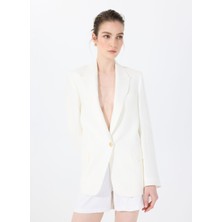 Sorbe Normal Ekru Kadın Ceket Daıly Jacket Blazer 1023