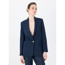 Sorbe Normal Lacivert Kadın Ceket Daıly Jacket Blazer 1023