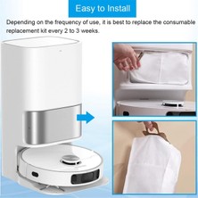 Jindamai L10S ULTRA/L10 Ultra Için 8 Adet Toz Torbası, X10+ Robot Süpürge Için, 2.5l Büyük Kapasiteli Yedek (Yurt Dışından)