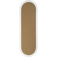 Cool Halı Luke 857 Beyaz Oval Yolluk Uzun Antre Hol Koridor Halısı Hasır Dokulu Dekoratif Jüt Banyo Paspası