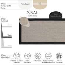 Cool Halı Roma M720 Bej Yolluk Uzun Antre Hol Koridor Halısı Yatak Odası Halısı Hasır Dokulu Sisal Halı Yolluk