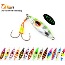De Beers Tolu Slow Bee Slow Pitch Jig 30G 40G 60G 80G 100G 120G Shore Casting Jigging Kaşık Yem Glow Tuzlu Su Balıkçılığı Yemi Kancalı (Yurt Dışından)