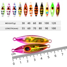 De Beers Tolu Slow Bee Slow Pitch Jig 30G 40G 60G 80G 100G 120G Shore Casting Jigging Kaşık Yem Glow Tuzlu Su Balıkçılığı Yemi Kancalı (Yurt Dışından)
