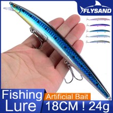 De Beers Flysand Balıkçılık Yemleri Balıkçılık Sert Yem Crankbaits Isca Yapay Pesca Sea Wobbler Yüzme Yemleri Büyük Lazer Minnow 18CM/24G (Yurt Dışından)