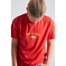 The Champ Clothing Monte Carlo Country Club Baskılı %100 Pamuk Erkek Oversize Çocuk Tişört