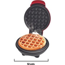 Kiwi KSM-2400W Yapışmaz Plakalı Mini Waffle Makinesi Kırmızı
