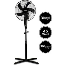Kumtel KTF-325 Siyah Vantilatör 16'' (5P)