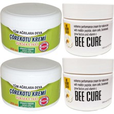 Çörekotu 2 Adet Çörek Otu Kremi Büyük XL Boy 200 ml Green + 2 Adet Bee Cure 150 ml Krem