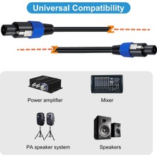 Aetherial Speakon Kablo 6ft Profesyonel 18GAGE Erkek - Ses Kablosu, Dj Hoparlör ve Amplifikatör Için Büküm Kilidi ile (Yurt Dışından)