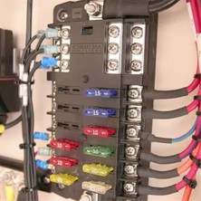 Aetherial Araba Tekne Sigorta Kutusu Tutucu 5026 Bıçak Bloğu 32V100A 12 Devre Topraklama ve Kapaklı (Yurt Dışından)