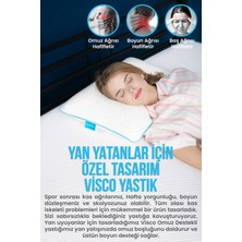 Shoulder Yan Yatanlar Boyun Destekli Ortopedik Yastık Boyun Destekli Visco Yastık - 58 x 40 x 12 cm