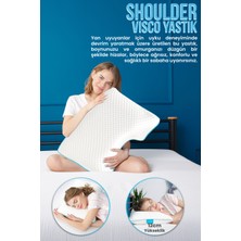 Shoulder Yan Yatanlar Boyun Destekli Ortopedik Yastık Boyun Destekli Visco Yastık - 58 x 40 x 12 cm