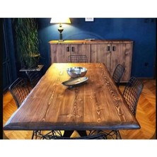 Ahşap Kütük Masa Tablası Ayaklar Hariç (Sadece Tabla )