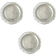Plastik Sert Mika Şeffaf Tabak - Parti Sunum Yemek Tabağı - Yuvarlak - 26  cm . - 6 Adetlik 3 Paket