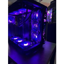 7 Argb Anime Karakterli Fanlı Pc Kasası 850W 80 Plus Bronze Powerli 360MM Sıvı Soğutmalı ( Siyah )