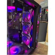 7 Argb Anime Karakterli Fanlı Pc Kasası 850W 80 Plus Bronze Powerli 360MM Sıvı Soğutmalı ( Siyah )