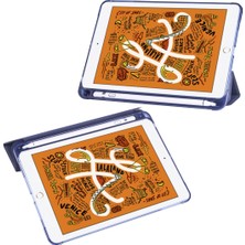 VShop Ipad Mini 5 / Mini 4 Deri Kılıf Için (Dark Blue) (Yurt Dışından)