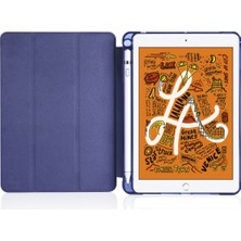 VShop Ipad Mini 5 / Mini 4 Deri Kılıf Için (Dark Blue) (Yurt Dışından)
