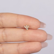 Nur Silver Taşlı Çelik Tragus Küpe NUR-KE03355