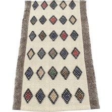El Dokuma %100 Yün Küçük Kilim 67X108 Karışık Renkli Yün Kilim