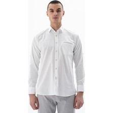 Ar-ma Erkek Keten Gömlek Regular Fit %70 Pamuk %30 Keten Uzun Kollu Baskısız Basic Y25485117101