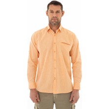 Ar-ma Erkek Keten Gömlek Regular Fit %70 Pamuk %30 Keten Uzun Kollu Baskısız Basic Y25485117101