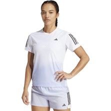 Adidas Own The Run Colorblock Kadın Beyaz Koşu Tişört