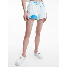 Calvin Klein Kadın All-Over Desenli Jogger Şort