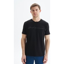 Ar-ma Erkek Bisiklet Yaka Tişört Regular Fit %47 Modal %47 Pamuk %6 Likra Süprem Yazı Baskılı Y29344472502