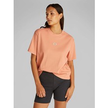 Calvin Klein Woven Label Rıb Relaxed Tee