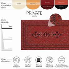 Cool Halı Cool Halı Private Bordo Eskitme Vintage Halı Otantik Etnik Desenli Şönil Yolluk Yıkanabilir Hol Koridor Halısı