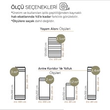Cool Halı Private Yeşil Eskitme Vintage Halı Etnik Desenli Otantik Şönil Yolluk Yıkanabilir Hol Koridor Halısı