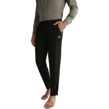 First Touch Erkek Siyah Keten Pantolon