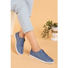 Morscho Kadın  Deri Bağcıklı Rahat Kalıp Ortopedik Loafer Ayakkabı