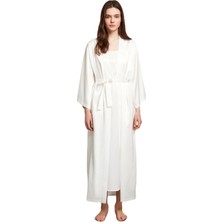 Penye Mood Kadın Beyaz Sabahlık Takım 2009