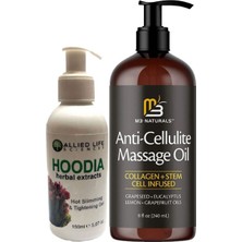 Hoodia Gel Antiyağ 150 ml Yağları Parçalayıcı Jel + Anti Selülit Masaj Yağı Selülitlere Karşı 240 ml Masaj Yağı