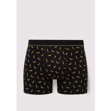 Mavi Biber Baskılı Siyah Boxer 091943-900