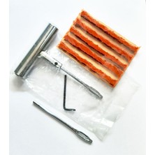 Dubleks Lastik Tamir Temel Set : 5 Adet 10CM Fitil , Metal Fitil Atma ve Yedek Ucu