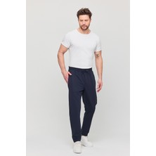 Erkek Slim Fit Beli Lastikli Ipli Likralı Çelik Örme Jogger Pantolon