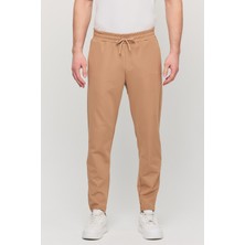 Erkek Slim Fit Beli Lastikli Ipli Likralı Çelik Örme Jogger Pantolon