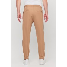 Erkek Slim Fit Beli Lastikli Ipli Likralı Çelik Örme Jogger Pantolon