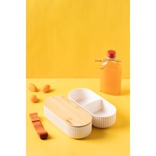 Bambu Kapaklı Saklama Kabı 500 ml / 2'li Set