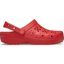 Crocs Classic Floral Cut Out Clog Kırmızı Unisex Yetişkin 210927