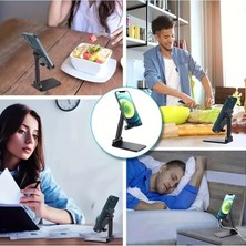 Jetfast Katlanabilir Masaüstü Tablet ve Telefon Tutucu Stand Uzayabilen Kademeli Telefon Tutacağı