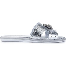 Tamer Tanca Kadın Gri Düz Terlik 970 8118 Bn Trlk 25 Gumus