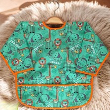 Bambino Kids Sıvı Geçirmez Mama ve Aktivite Önlüğü 2'li Set 6-24 Ay Safari&zürafa