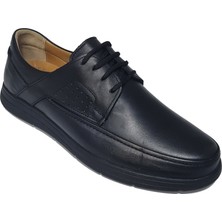 Öztürk Bağcıklı Üst Yan Kısım Nokta Baskılı Hakiki Deri Erkek Konfor Ayakkabı AY-221-Y